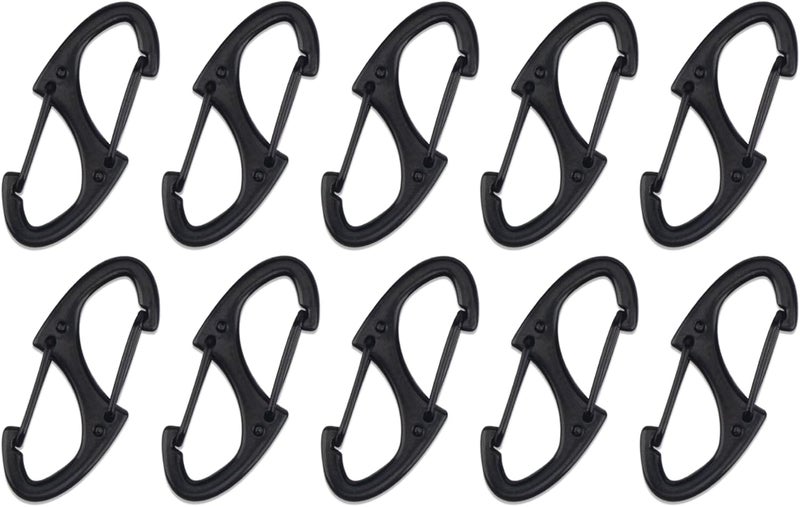 SWATOM 20PCS S Double Sided Mini Carabiner Clip Small Dual Wire Gate Carabiners Keychain Clasp Snap Hooks Tiny Key Clips EDC Accessories for Outdoor Camping Fishing Hiking - Image 1